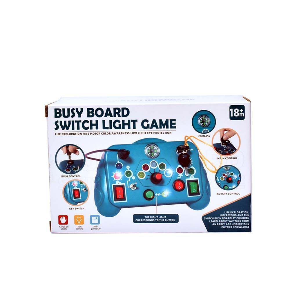 1-45.jpg Busy Board Switch Light Game – Interactive Learning Toy for Toddlers - Image 1