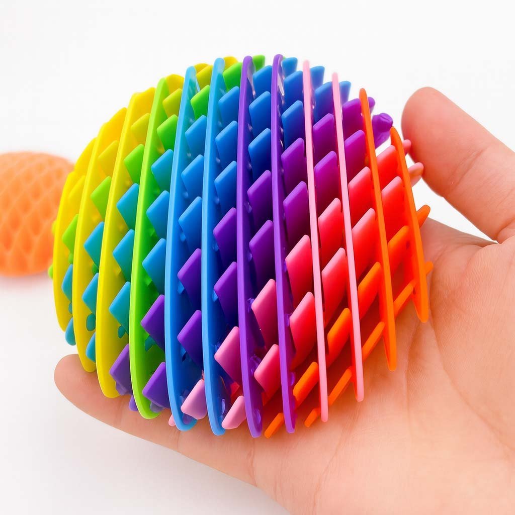 1-55.jpg Fidget Worm Toy – Colorful Stretchy Mesh Design - Image 1