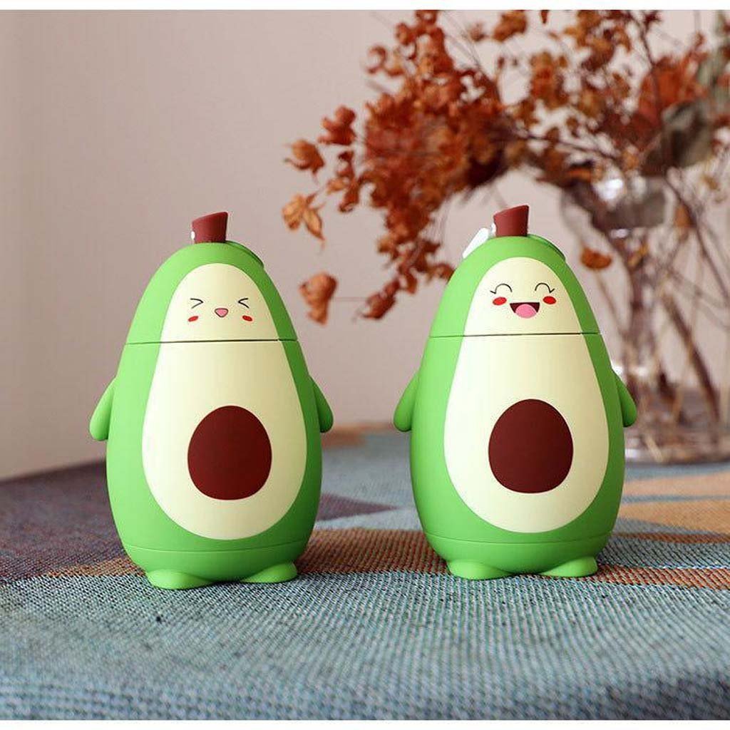 1-66.jpg Cute Avocado Double Layer Portable Water Cup with Strap (280ml) - Image 1