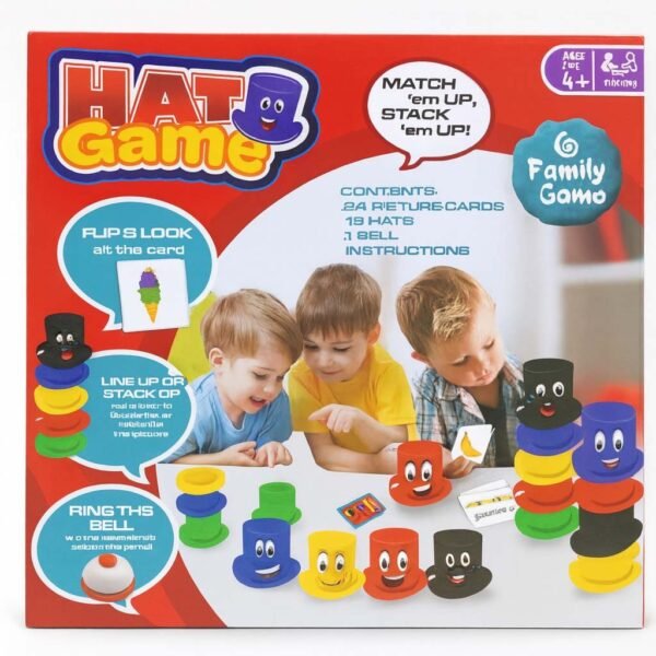 Hats Game with Bell – Color Matching Speed Game - Image 1