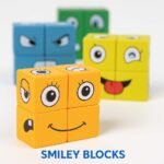 Wooden Face Cube Change Puzzle – Emoji Expressions Matching Game for Kids - Image 3