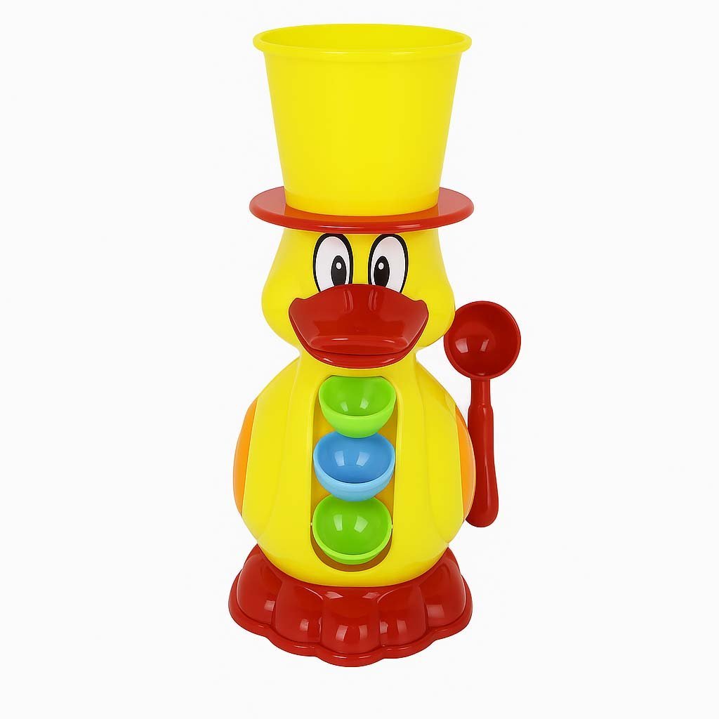 2-68.jpg Yellow Duck Waterwheel (Pool & Beach Play - Kids Shower & Bath Toy - Image 2