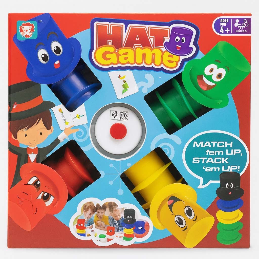 2-74.jpg Hats Game with Bell – Color Matching Speed Game - Image 2