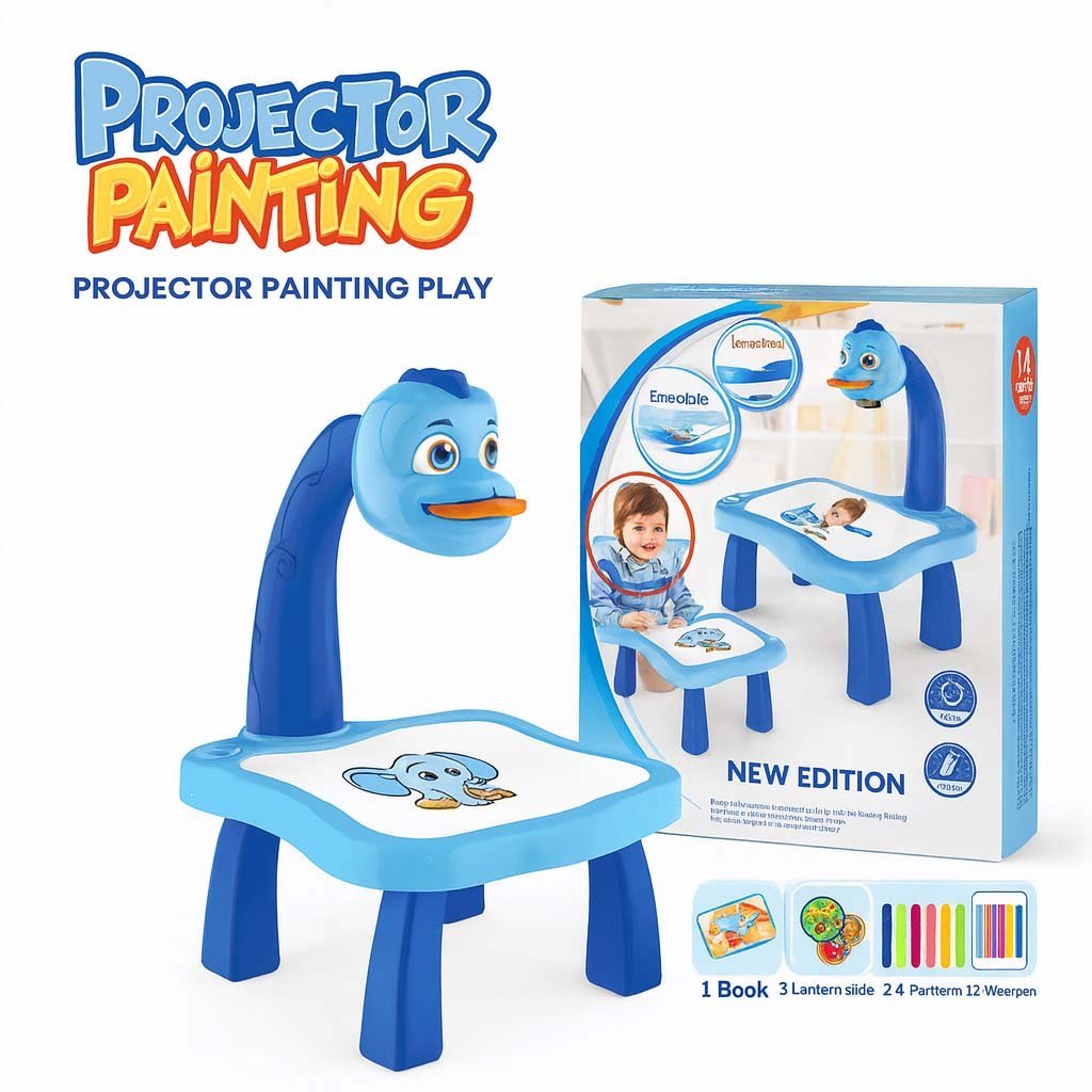 3-16.jpg Projector Painting Play Set – New Edition with 24 Patterns - Image 3