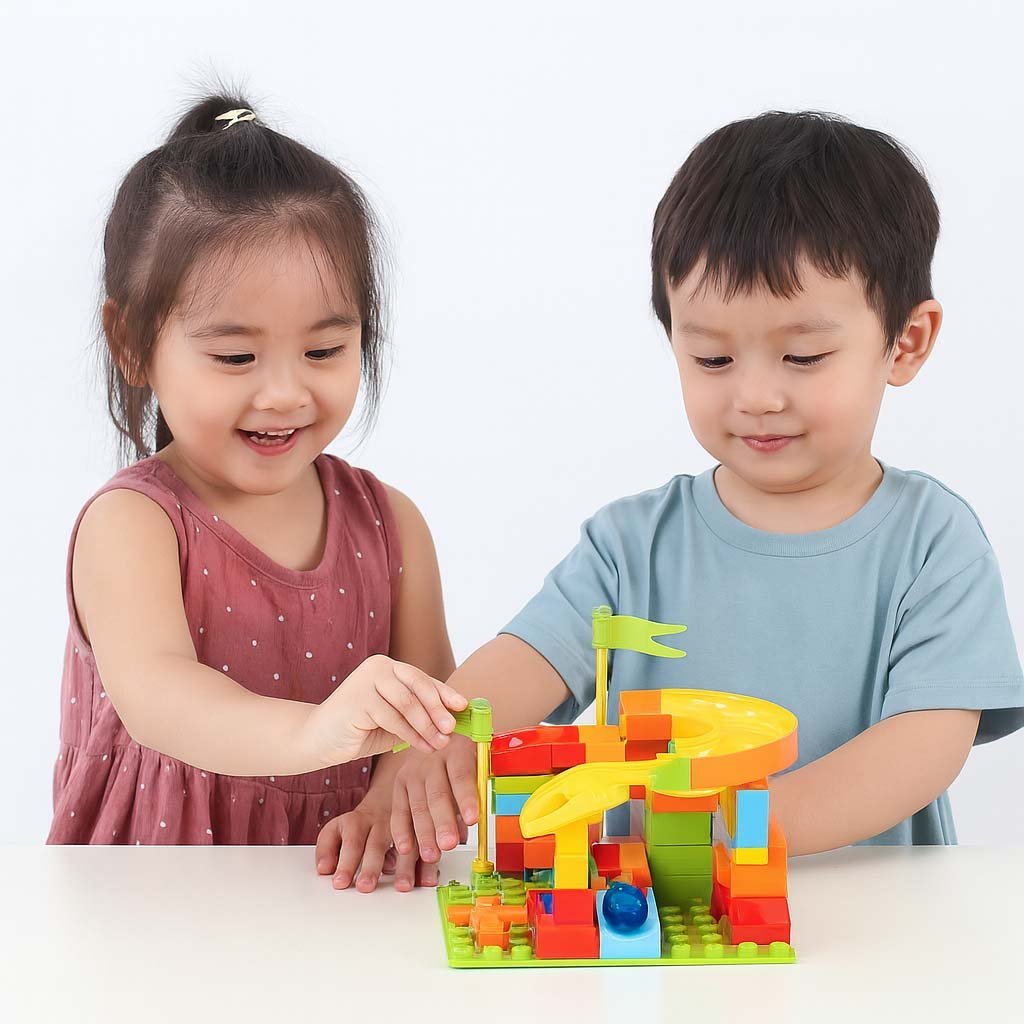 3-21.jpg Building Blocks Playset – Creative Marble Slide Track - Image 3