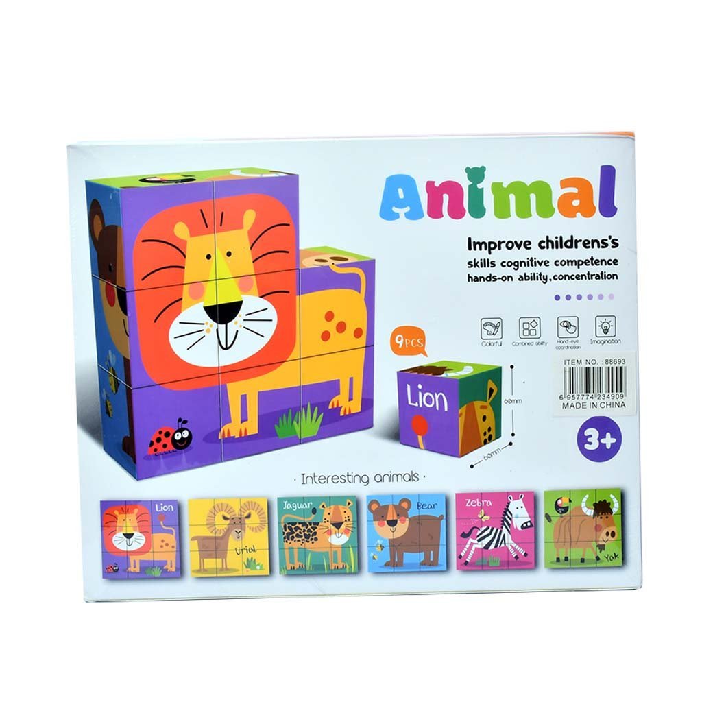 3-23.jpg Animal Jigsaw Blocks – 9 PCS (6-in-1 Puzzle) - Image 3