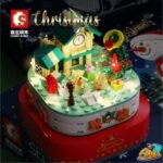 Snowman House Rotating Music Box With Night Light - Image 3