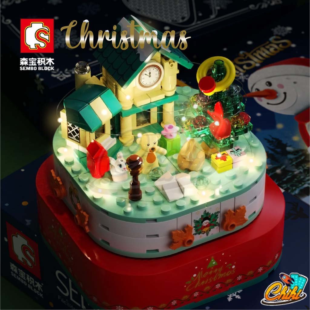 3-77.jpg Snowman House Rotating Music Box With Night Light - Image 3