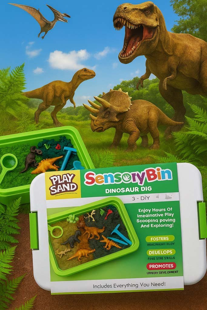 4-51.jpg Dinosaur Dig Sensory Bin Play Set – An Imaginative Play Kit for Kids - Image 4