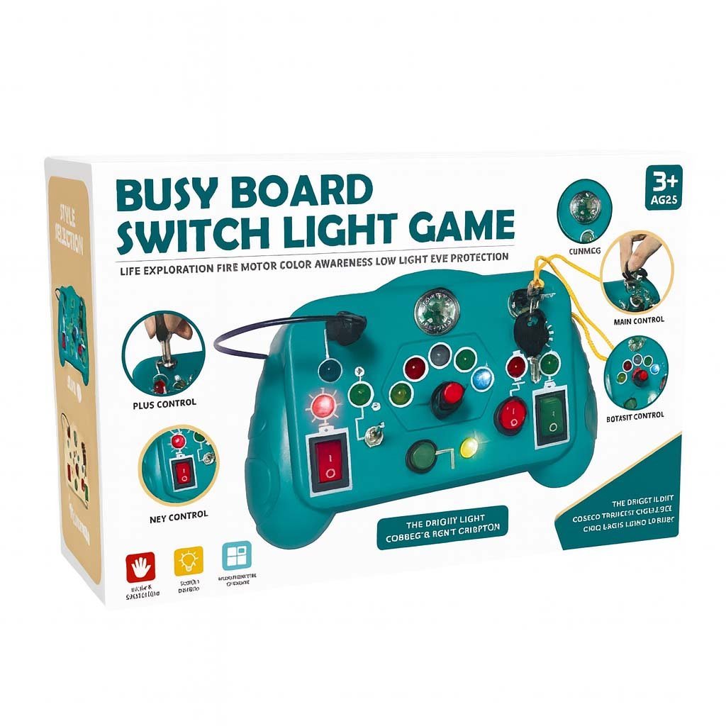 5-32.jpg Busy Board Switch Light Game – Interactive Learning Toy for Toddlers - Image 5