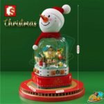Snowman House Rotating Music Box With Night Light - Image 6