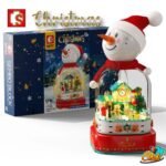 Snowman House Rotating Music Box With Night Light - Image 7