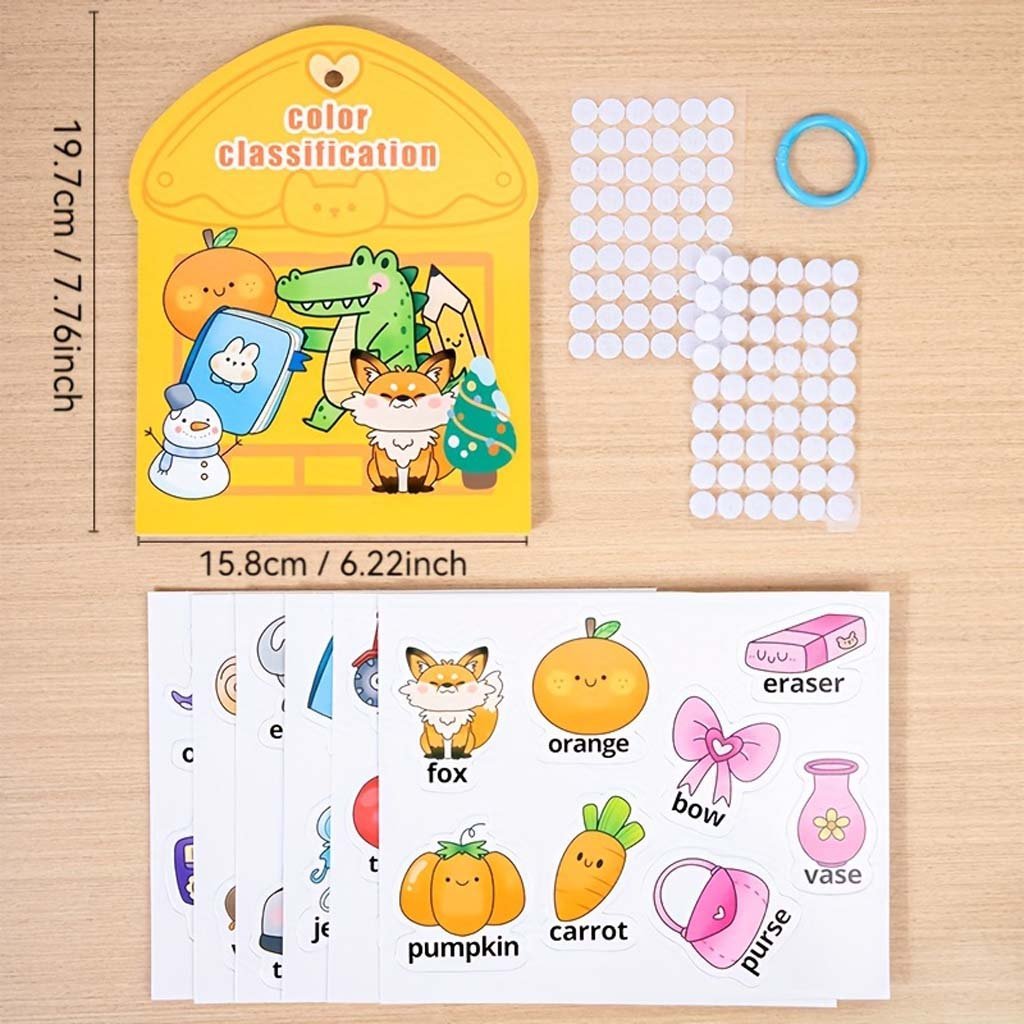 8-1.jpg Interactive Learning Magic Tape Busy book - Color Classification & Early Learning - Image 8