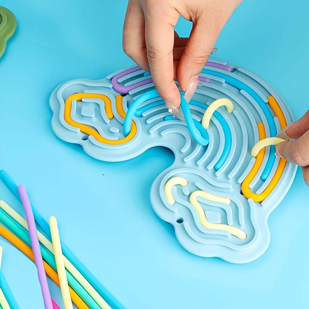 9-1.jpg Creative Rainbow Sensory Board - Pink / Blue - Image 9